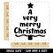 A Very Merry Christmas Tree Square Rubber Stamp for Stamping Crafting